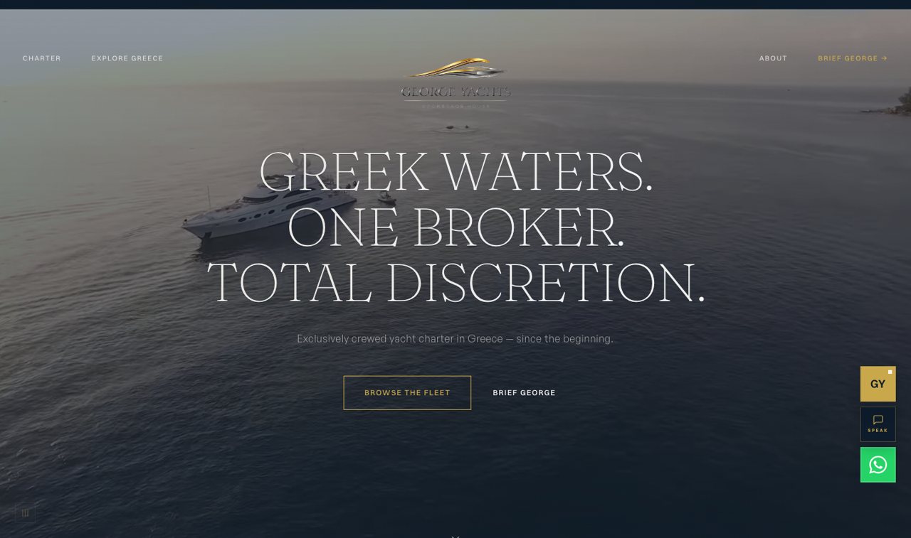 GEORGE YACHTS — website built by Ghost Web Design